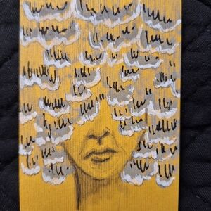 ACEO Art Card 2.5"x3.5" Not a Print Acrylic, Ink, and Graphite